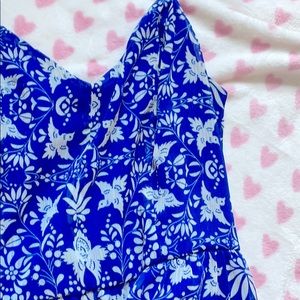 Blue bird maxi dress